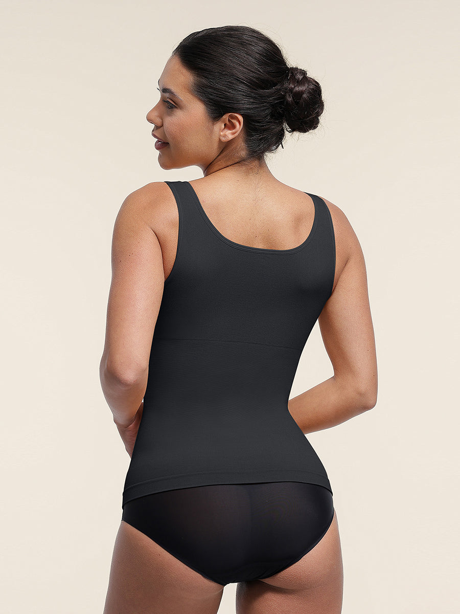 SculptiqStyles™ Seamless Shaping Tank Top with Bust Support & Tummy Control