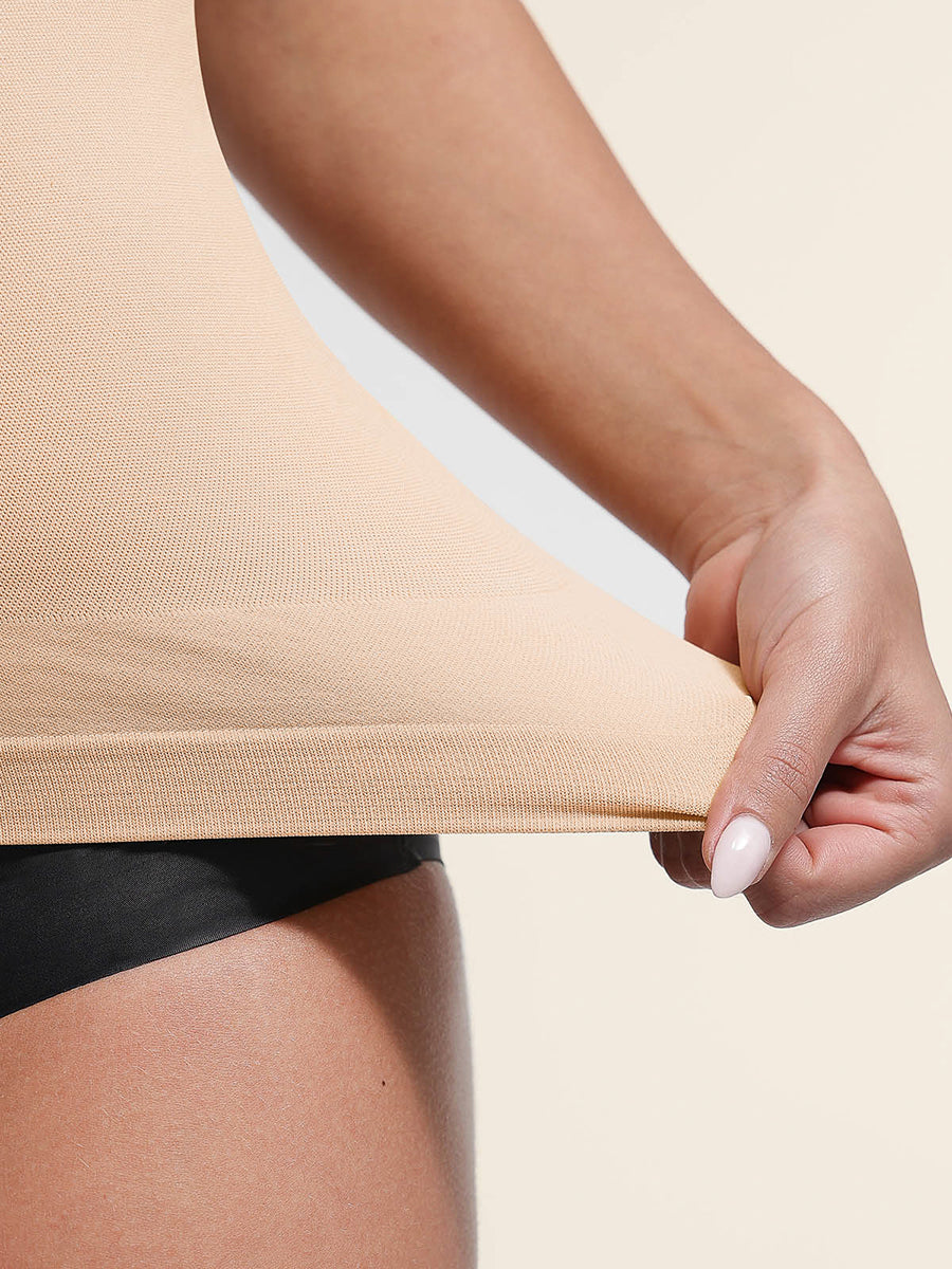 SculptiqStyles™ Seamless Shaping Tank Top with Bust Support & Tummy Control