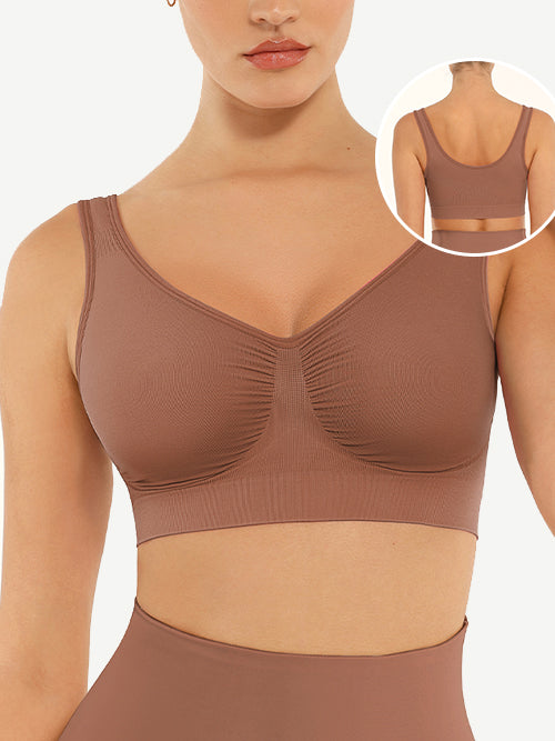 SculptiqStyles™ Seamless Shaping Bra with Bust Support & Wide Back