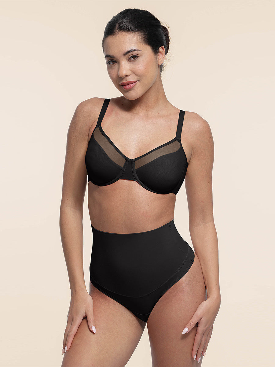 SculptiqStyles™ Sheer Mesh Full-Coverage Underwire Bra with Adjustable Straps
