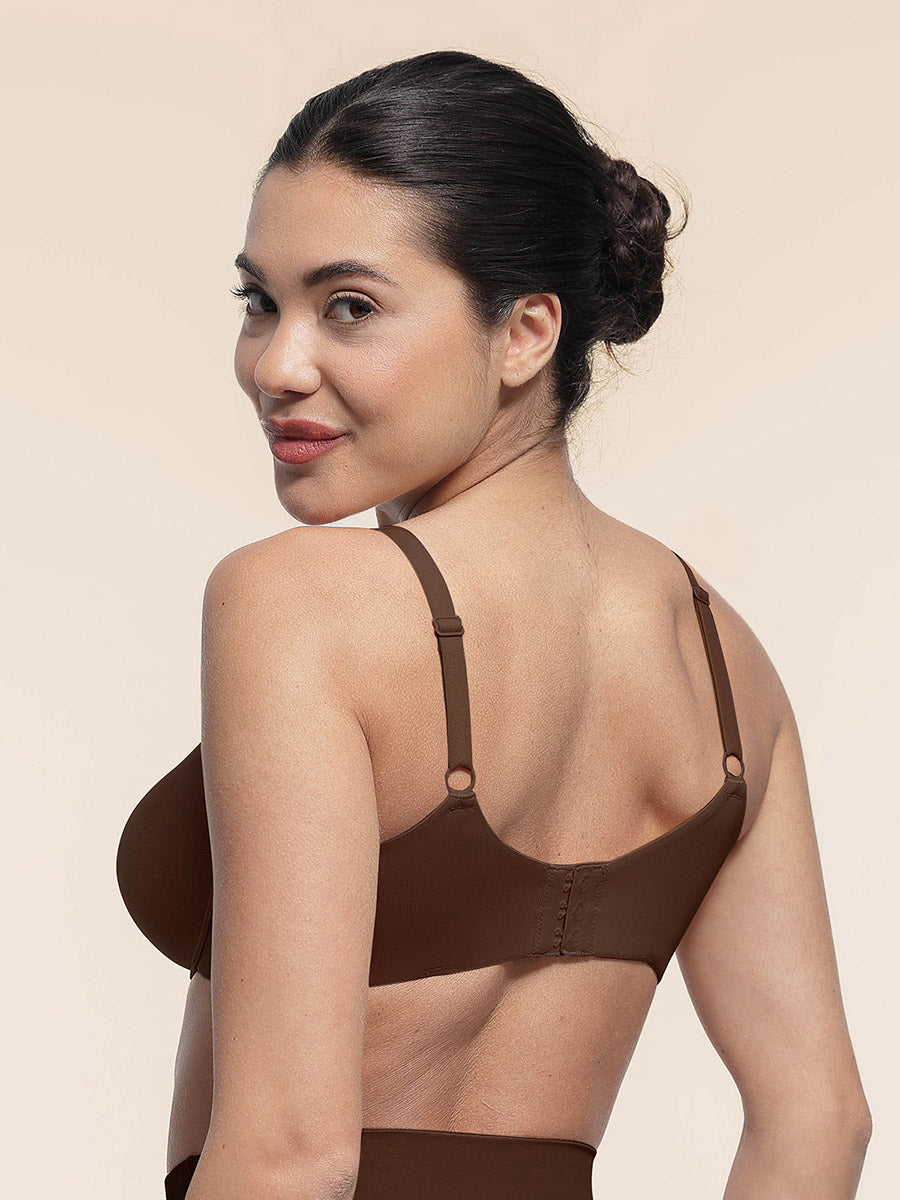 SculptiqStyles™ Sheer Mesh Full-Coverage Underwire Bra with Adjustable Straps