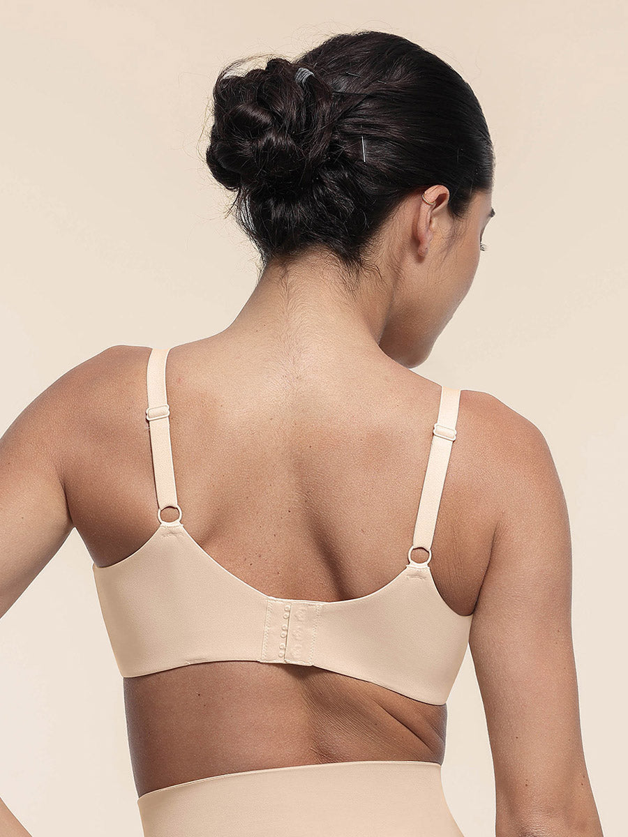 SculptiqStyles™ Sheer Mesh Full-Coverage Underwire Bra with Adjustable Straps
