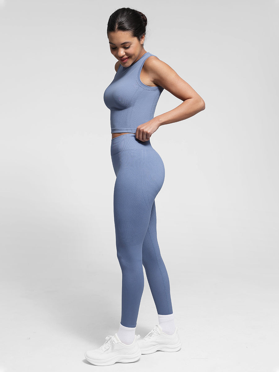 SculptiqStyles™ Seamless Supportive Sports Top with Built-In Bra
