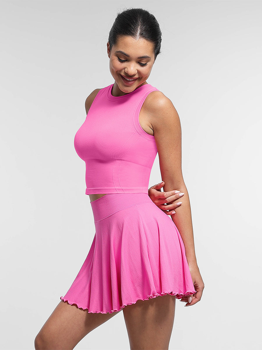 SculptiqStyles™ Seamless Supportive Sports Top with Built-In Bra