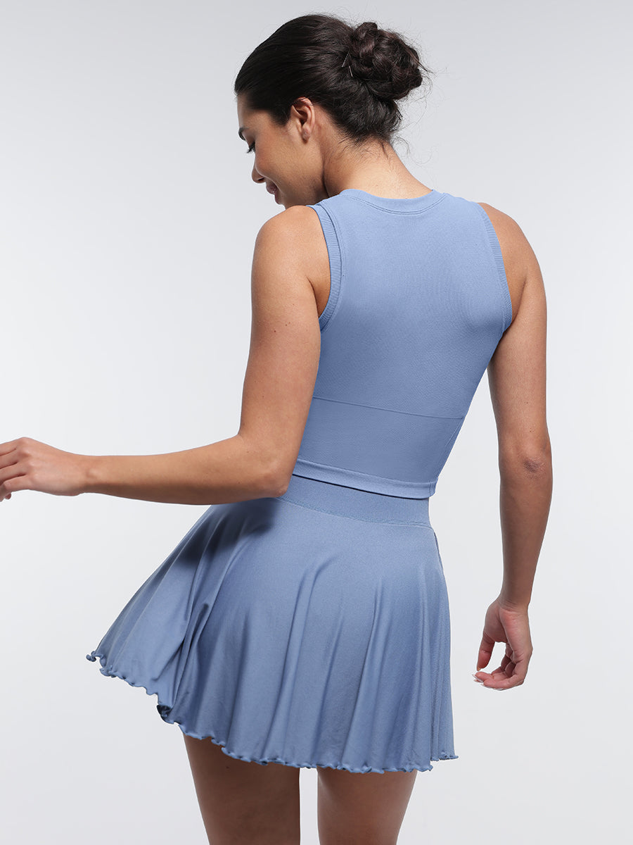 SculptiqStyles™ Seamless Supportive Sports Top with Built-In Bra