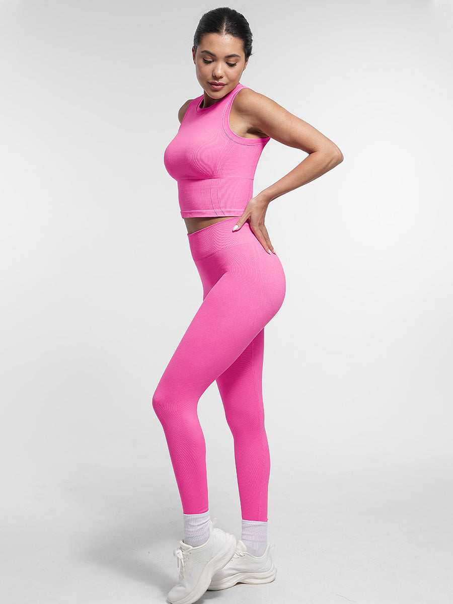 SculptiqStyles™ Seamless Supportive Sports Top with Built-In Bra