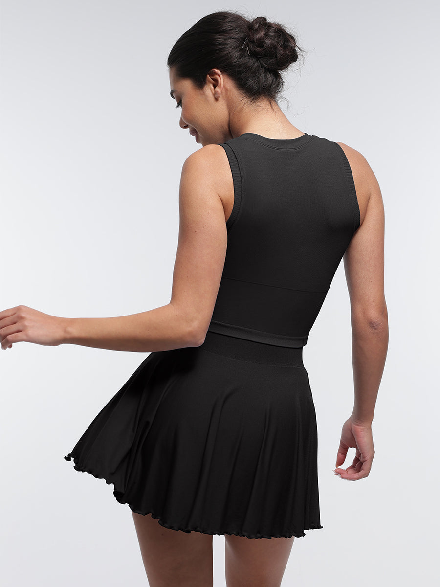 SculptiqStyles™ Seamless Supportive Sports Top with Built-In Bra