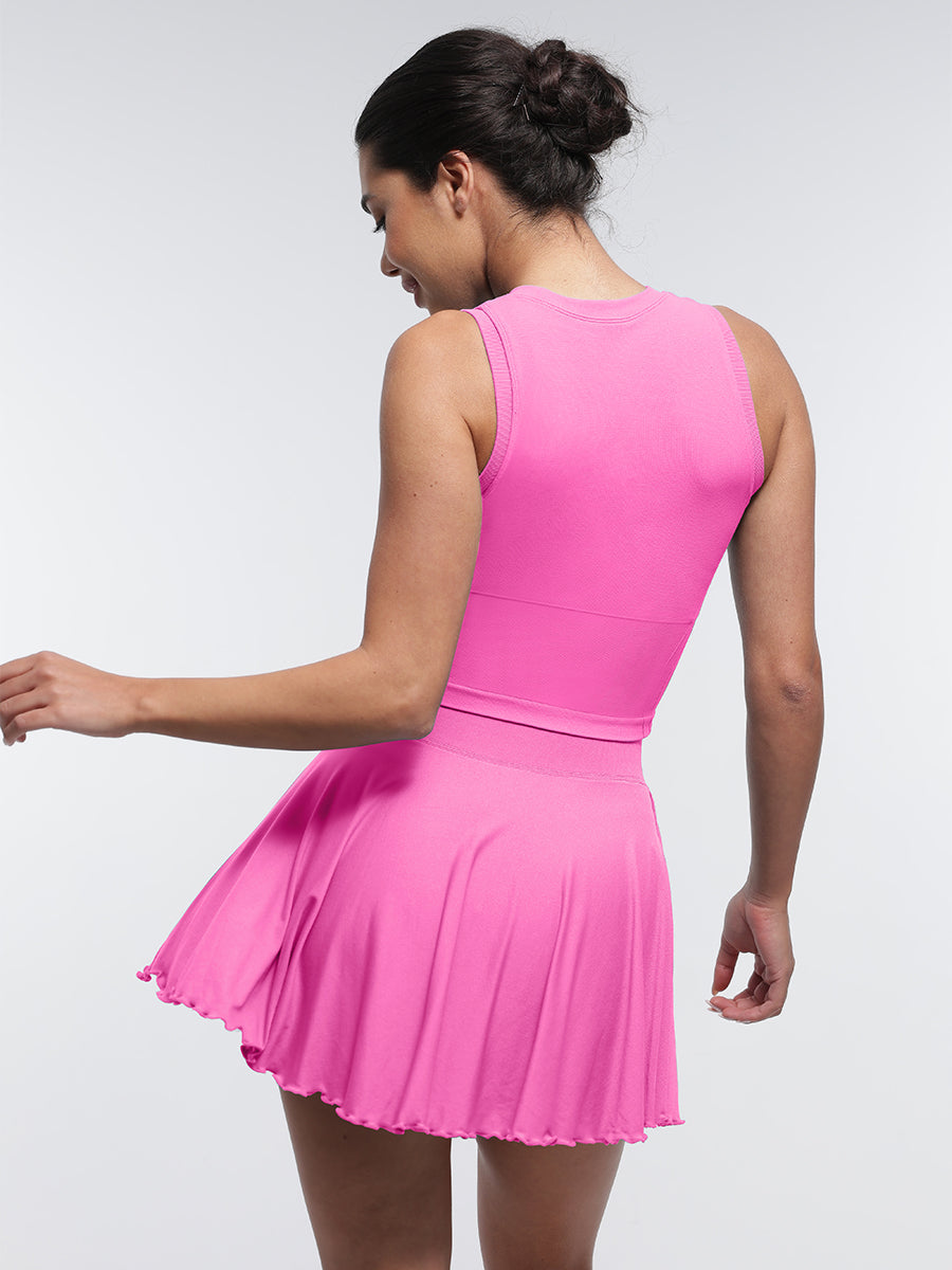SculptiqStyles™ Seamless Supportive Sports Top with Built-In Bra