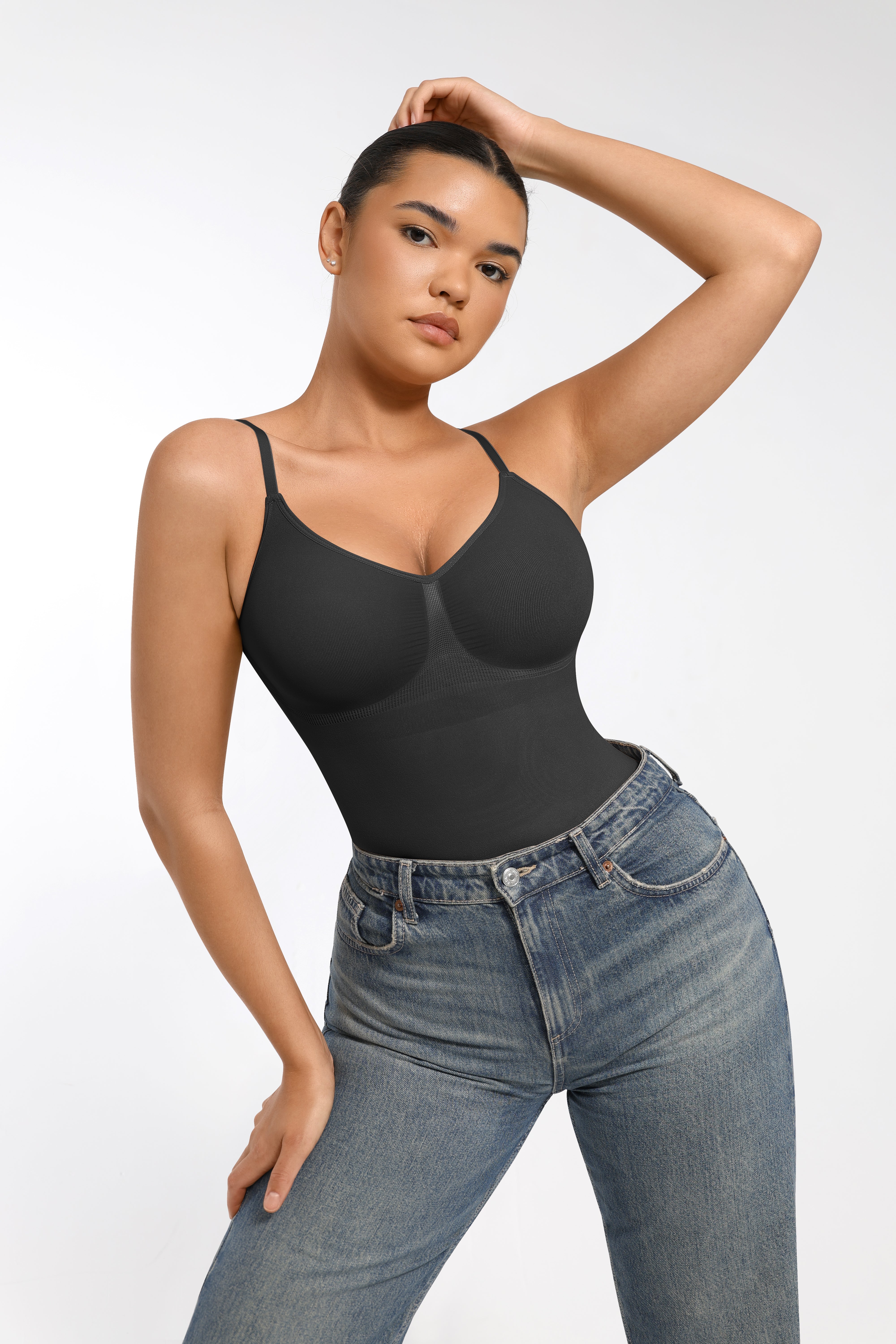 SculptiqStyles™ Seamless Full-Body Sculpting Shaper with Mid-Thigh Butt Lift