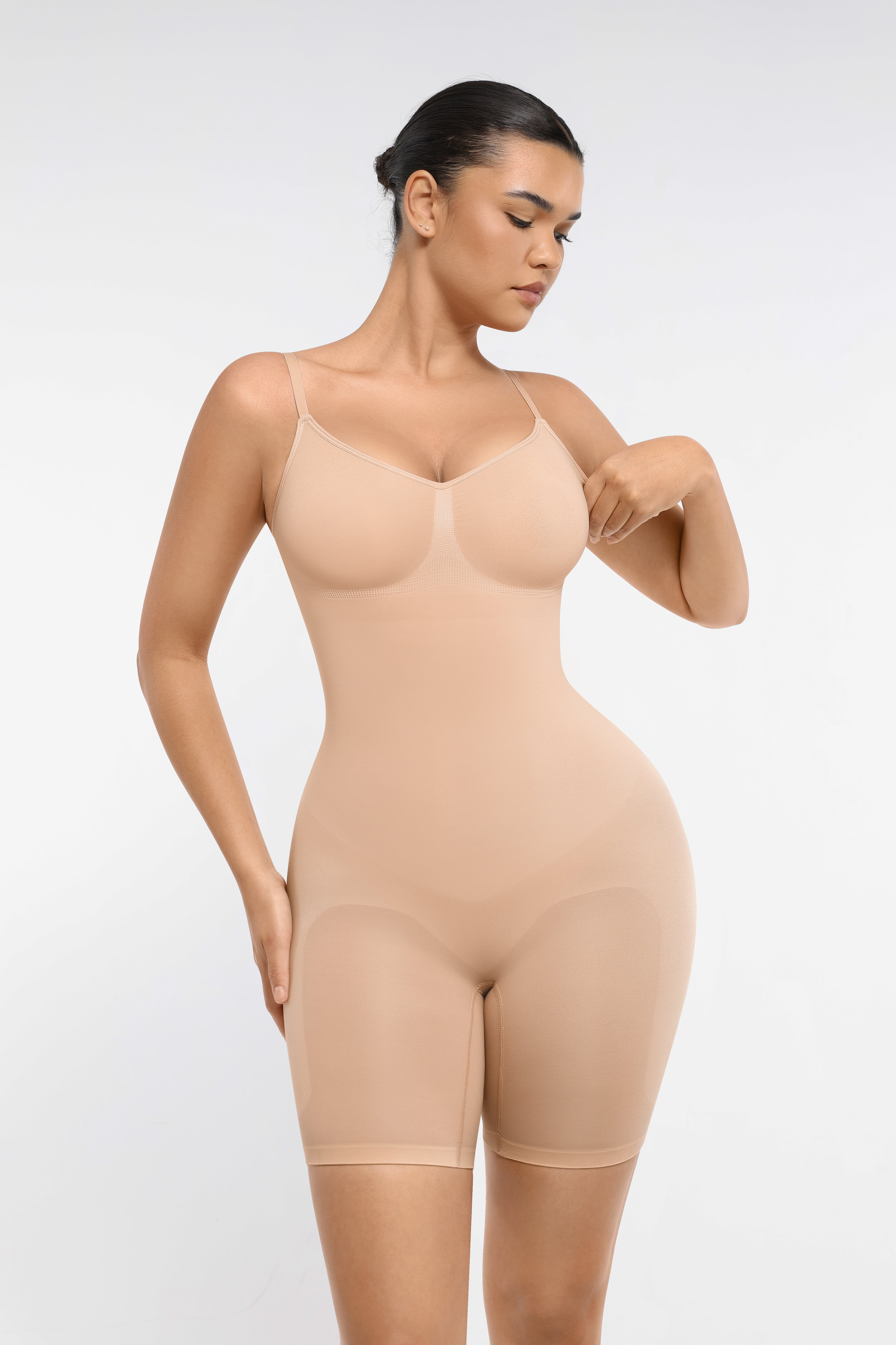 SculptiqStyles™ Seamless Full-Body Sculpting Shaper with Mid-Thigh Butt Lift