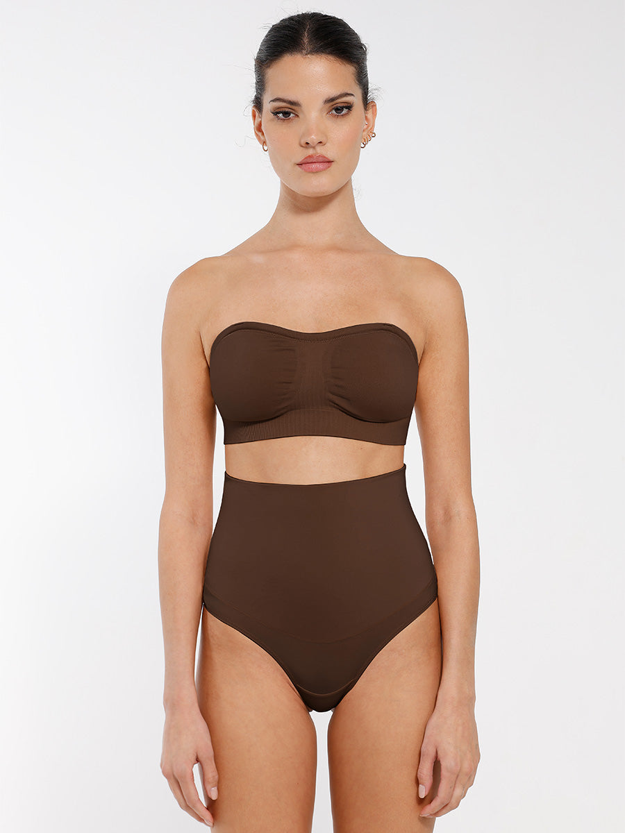 SculptiqStyles™ Seamless Strapless Wireless Bra with Removable Pads