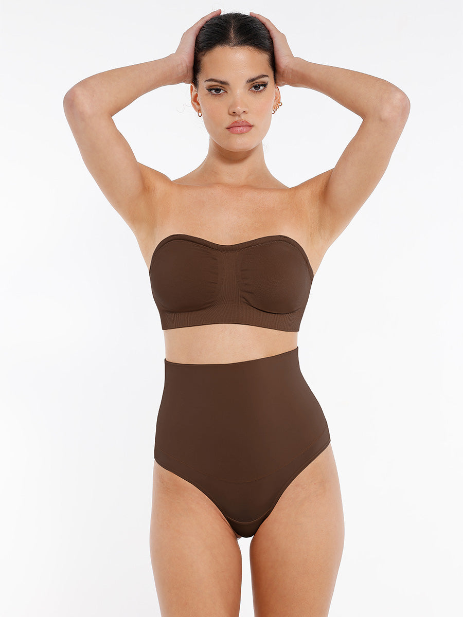 SculptiqStyles™ Seamless Strapless Wireless Bra with Removable Pads