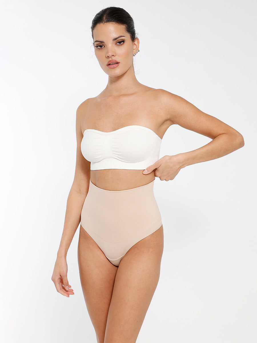 SculptiqStyles™ Seamless Strapless Wireless Bra with Removable Pads