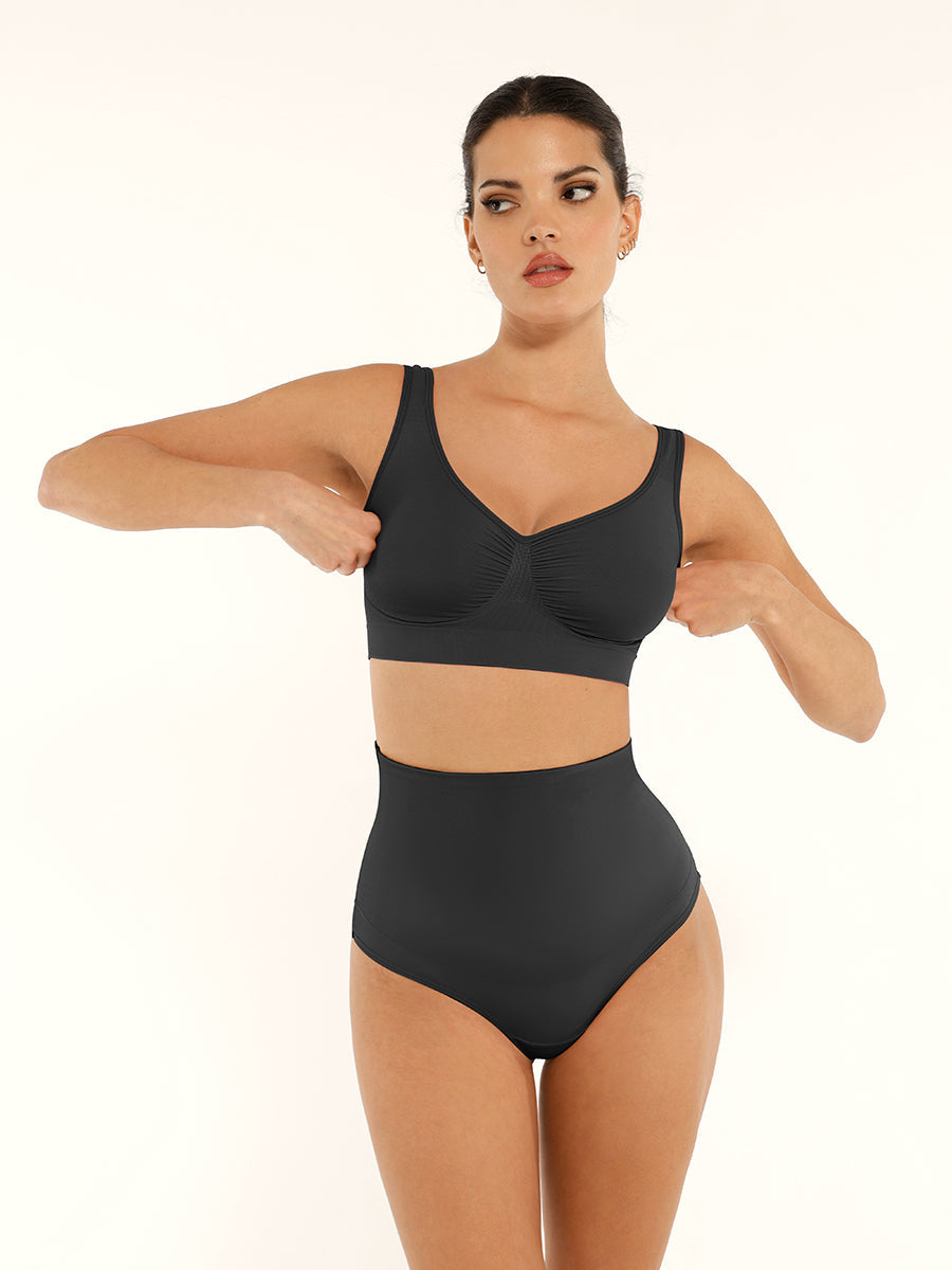 SculptiqStyles™ Seamless Shaping Bra with Bust Support & Wide Back