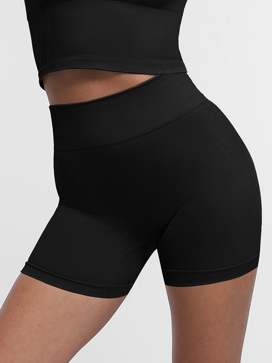 SculptiqStyles™ Seamless High-Waist Butt-Lifting Yoga Shorts