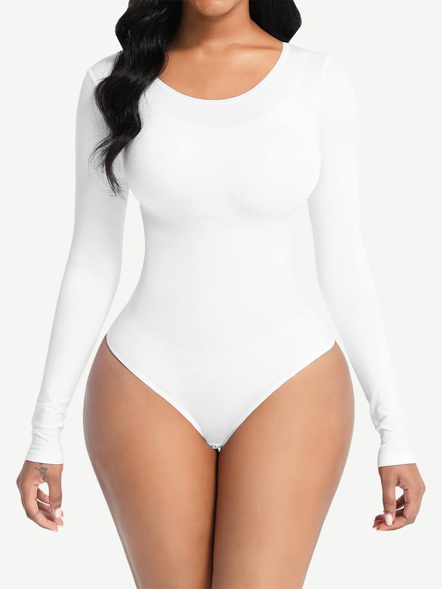 Wholesale Seamless Bodysuit Long Sleeve Slim Corset Shapewear Bodysuit