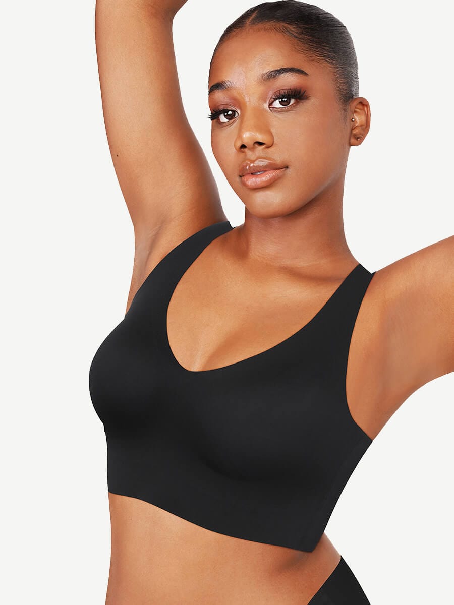 Wholesale Fitted V-Neck Seamless Bra Tank Top