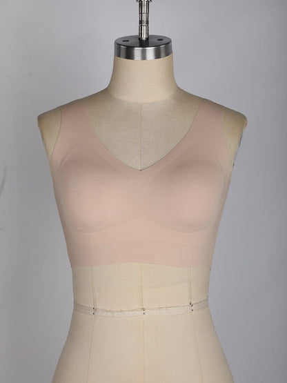 Wholesale Fitted V-Neck Seamless Bra Tank Top