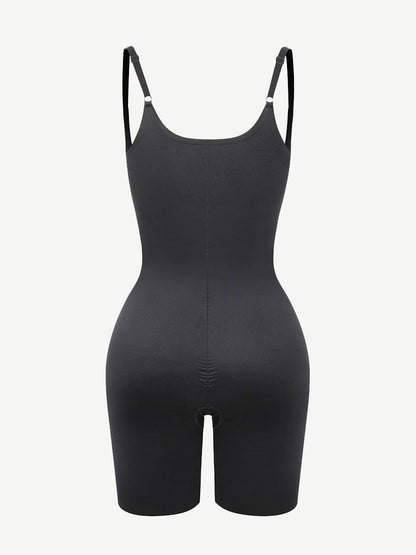 Wholesale Liquid Spandex Open-Bust Mid-Thigh Shaping Boyshort Bodysuit