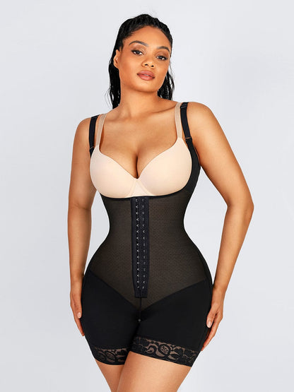 Wholesale Latex Open Bust Jumpsuit Tummy Control Shapewear