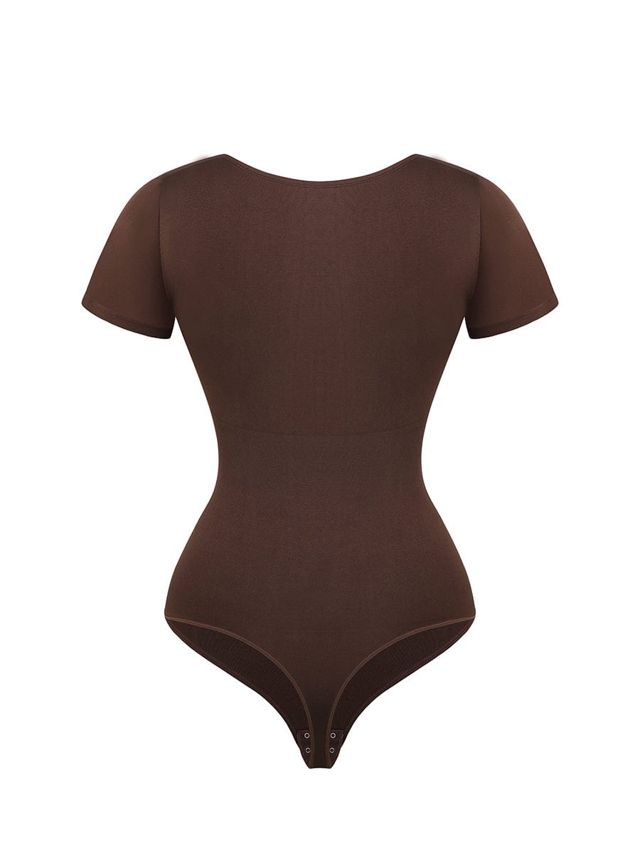 Wholesale Seamless One-Piece Short-Sleeved Thong Bodysuit