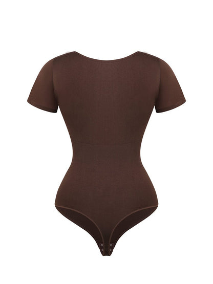 Wholesale Seamless One-Piece Short-Sleeved Thong Bodysuit