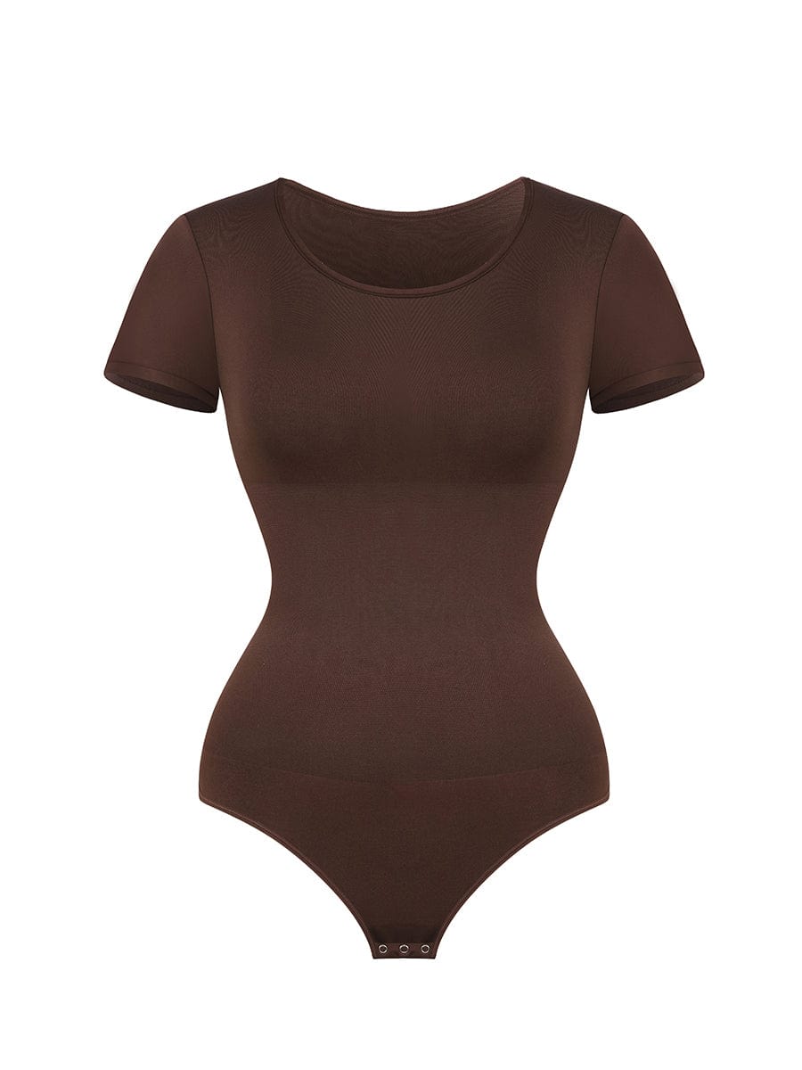 Wholesale Seamless One-Piece Short-Sleeved Thong Bodysuit