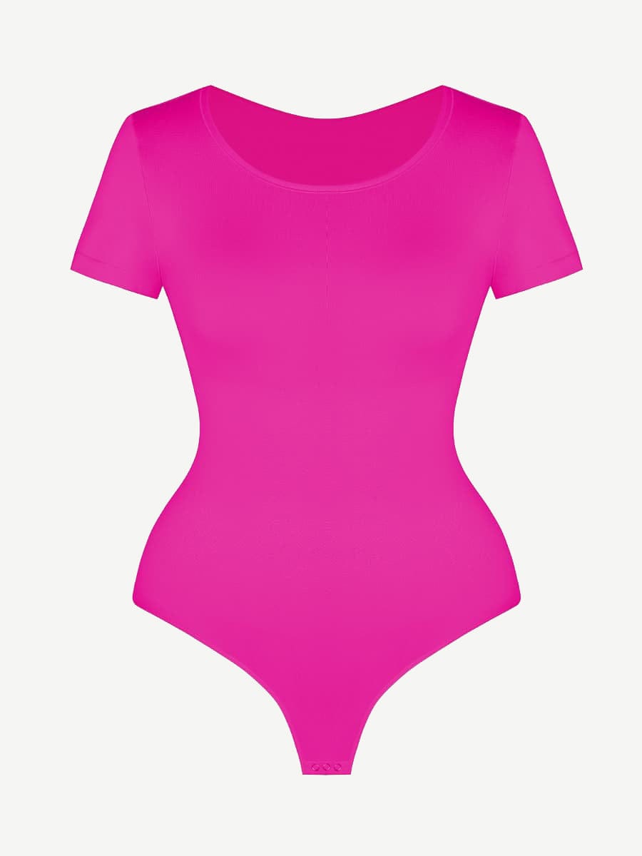 Wholesale Seamless One-Piece Short-Sleeved Thong Bodysuit