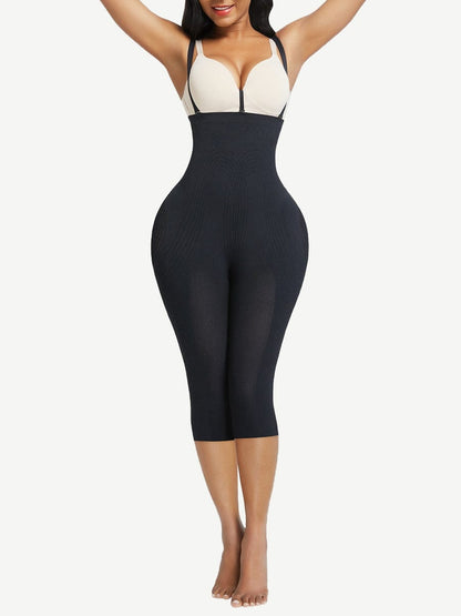 Wholesale Black Plus Size Full Body Shaper With Open Crotch Smooth Silhouette