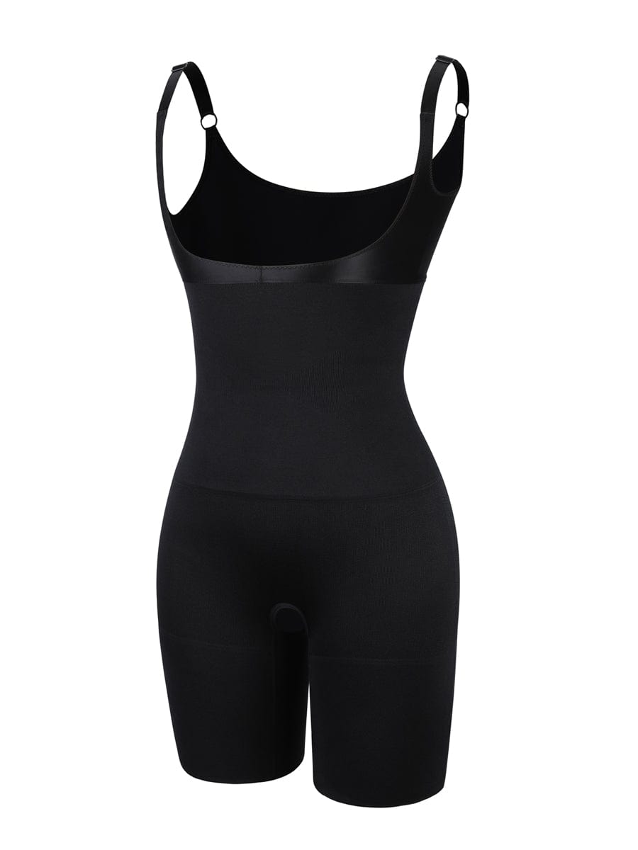 Wholesale Black Open Gusset Seamless Shapewear Bodysuit Hourglass Figure