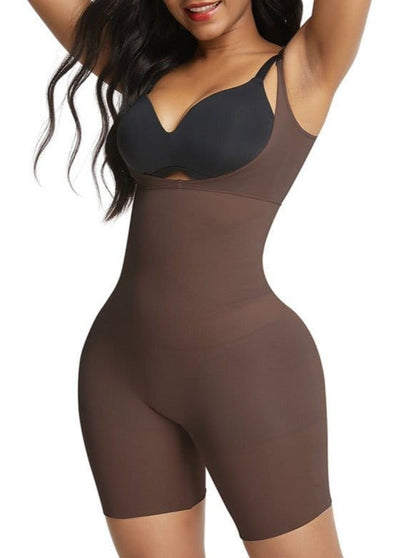 Wholesale Skin-Friendly Black Full Body Shaper Adjustable Straps Secret Slimming