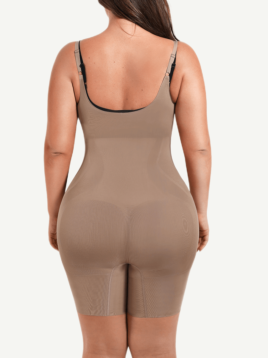 Wholesale Seamless Open-Bust Mid-Thigh Bodysuit