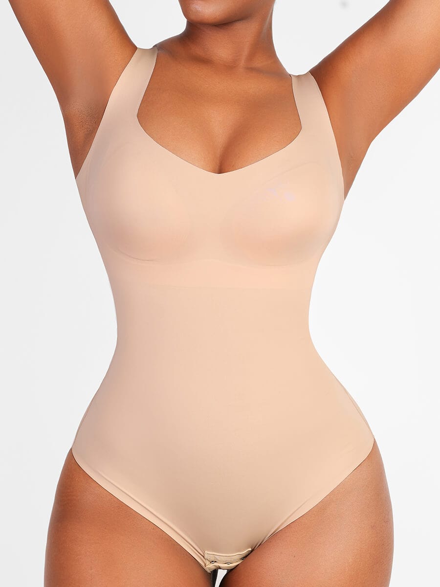 Wholesale V Neck Fit 3 in 1 Bodysuit Shapewear