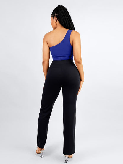 Wholesale Waist Trimming Straight-leg pants with Built-in Shaping Shorts