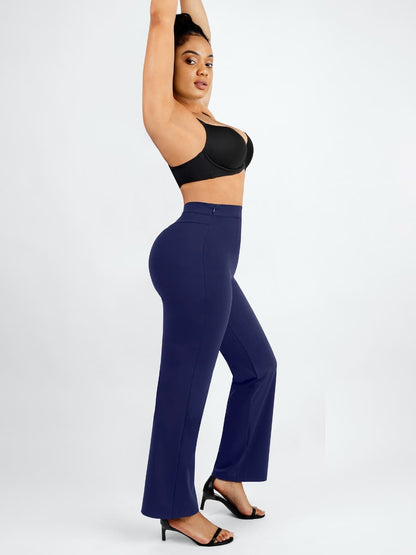 Wholesale Waist Trimming Straight-leg pants with Built-in Shaping Shorts